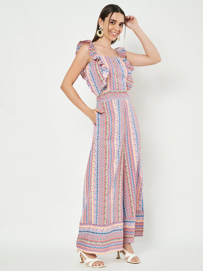 Multicolor Printed Jumpsuit