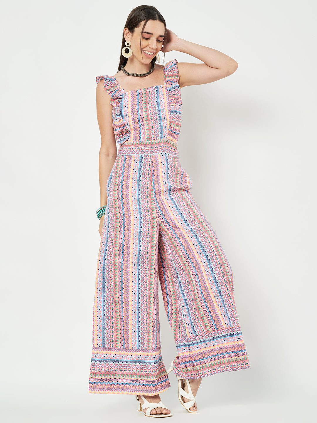 Multicolor Printed Jumpsuit