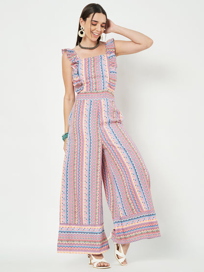 Multicolor Printed Jumpsuit