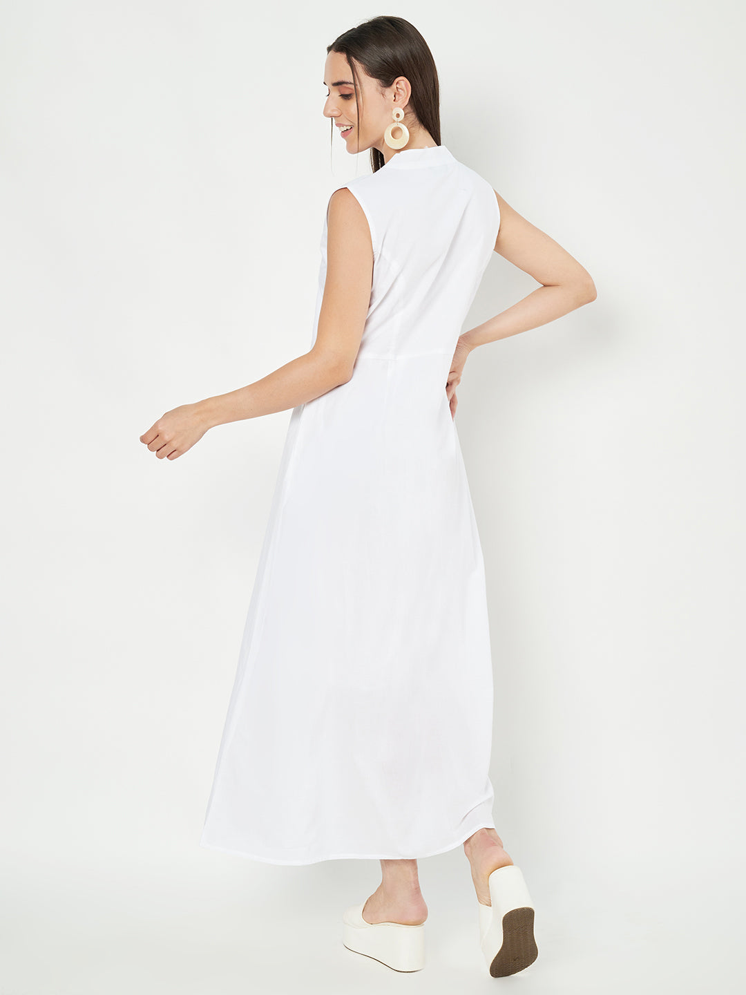 Cotton A-Line Maxi Dress