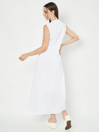 Cotton A-Line Maxi Dress
