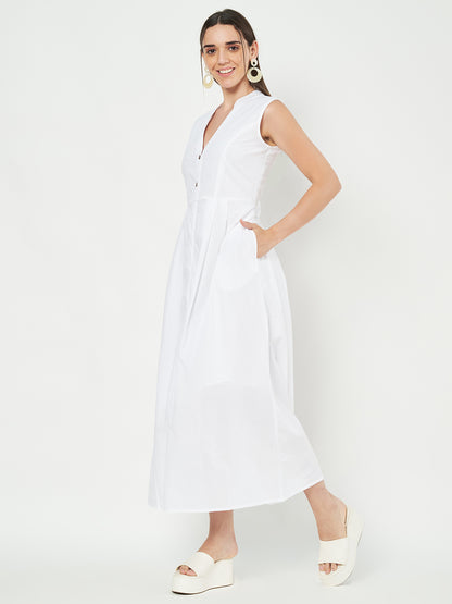 Cotton A-Line Maxi Dress