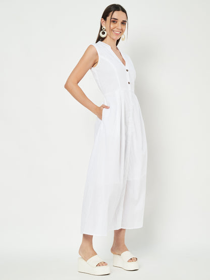 Cotton A-Line Maxi Dress