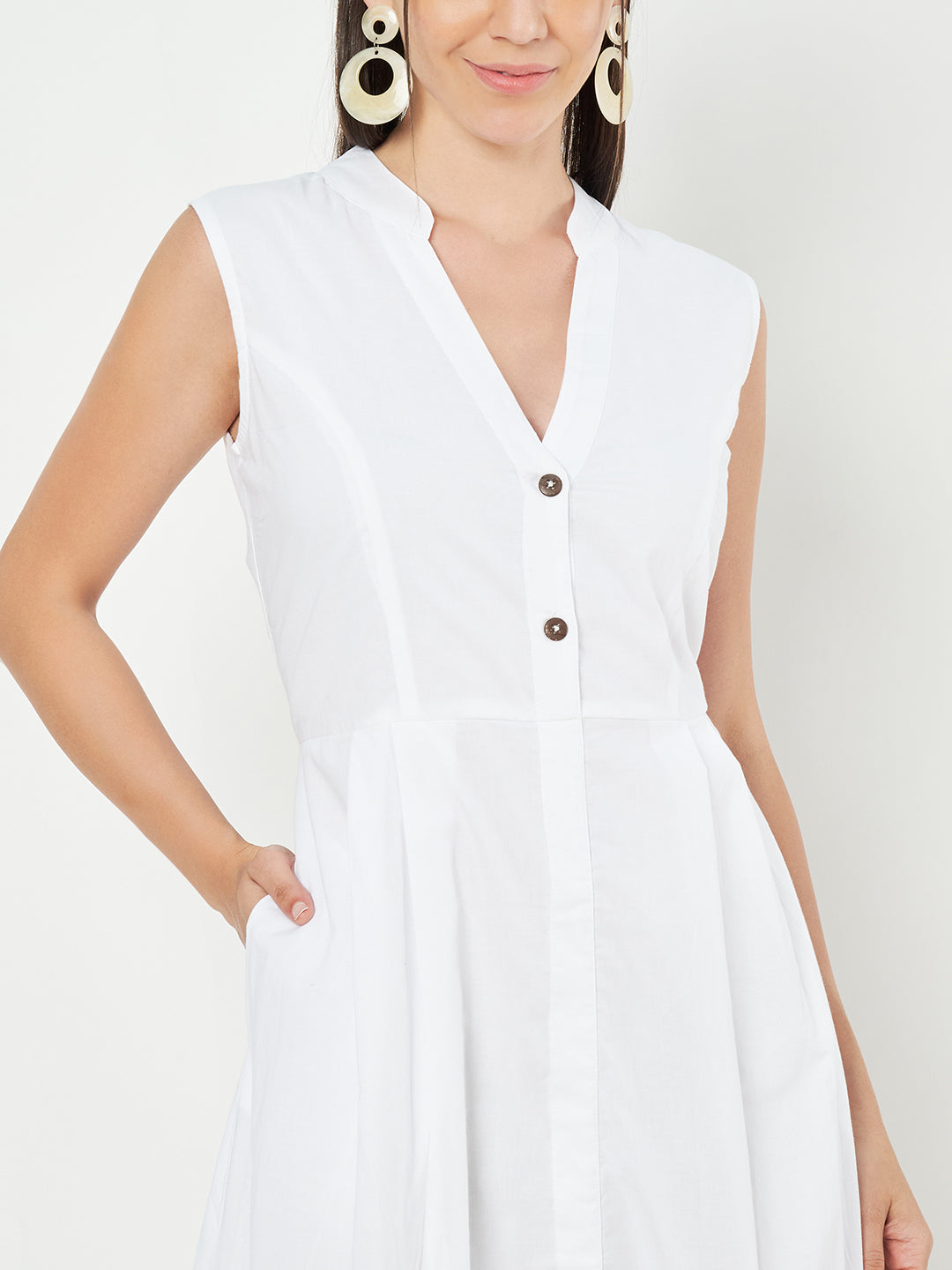 Cotton A-Line Maxi Dress
