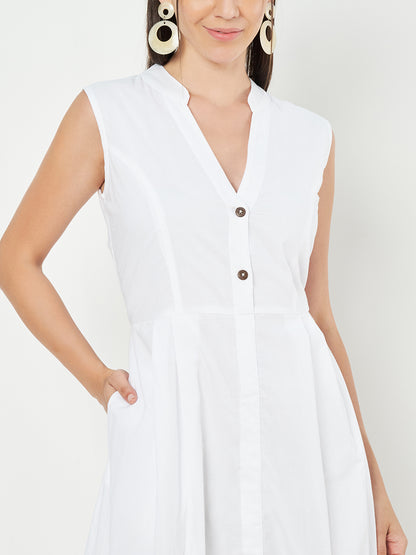 Cotton A-Line Maxi Dress