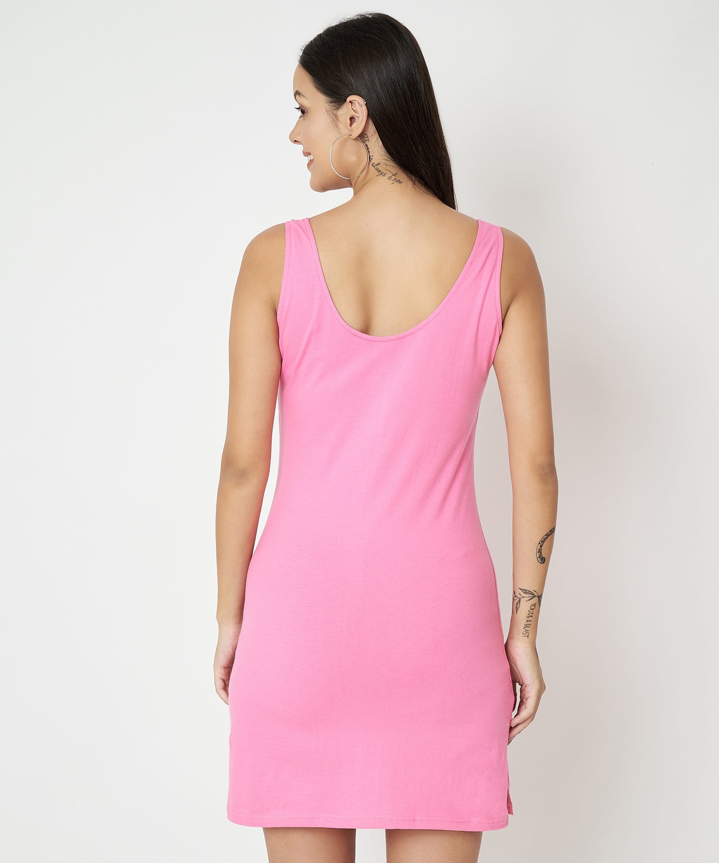 BRINNS Women Scoop Neck Sleeveless bodycon Mini Dress