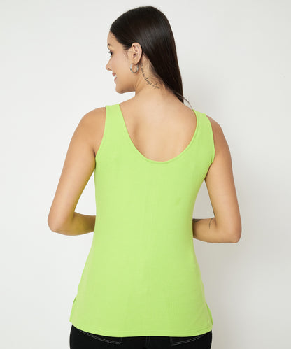 BRINNS Women's Cotton Solid Non-Padded Round Neck Camisole
