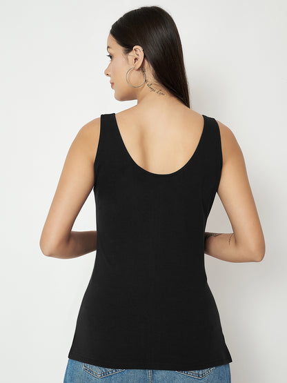 BRINNS Women's Cotton Solid Non-Padded Round Neck Camisole