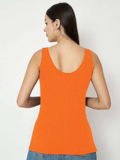 BRINNS Women's Cotton Solid Non-Padded Round Neck Camisole