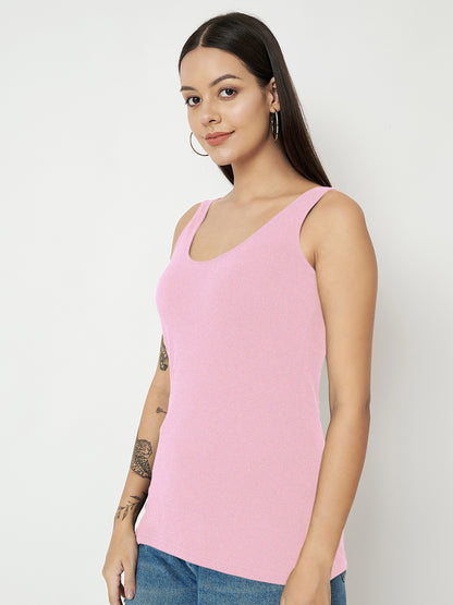 BRINNS Women's Cotton Solid Non-Padded Round Neck Camisole