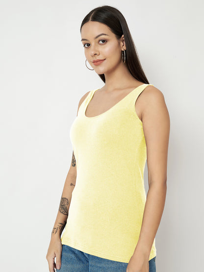 BRINNS Women's Cotton Solid Non-Padded Round Neck Camisole