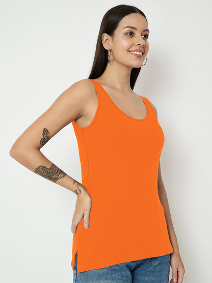 BRINNS Women's Cotton Solid Non-Padded Round Neck Camisole