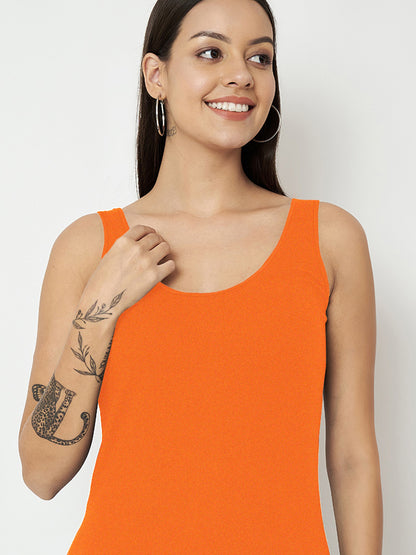 BRINNS Women's Cotton Solid Non-Padded Round Neck Camisole