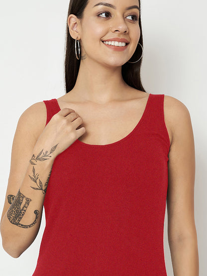 BRINNS Women's Cotton Solid Non-Padded Round Neck Camisole