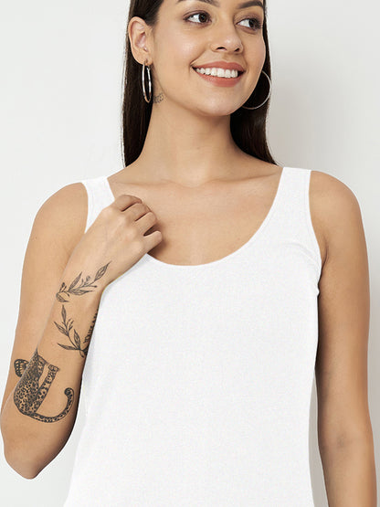 BRINNS Women's Cotton Solid Non-Padded Round Neck Camisole