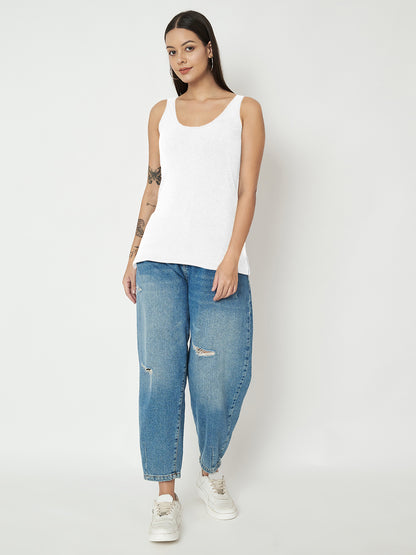 BRINNS Women's Cotton Solid Non-Padded Round Neck Camisole