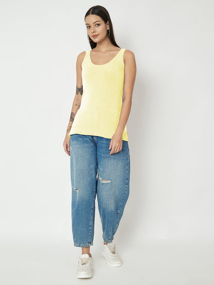 BRINNS Women's Cotton Solid Non-Padded Round Neck Camisole