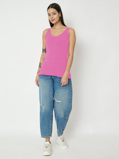 BRINNS Women's Cotton Solid Non-Padded Round Neck Camisole