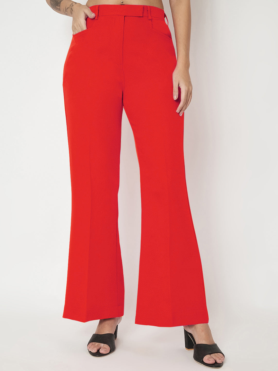 Regular Fit Bootcut Trousers
