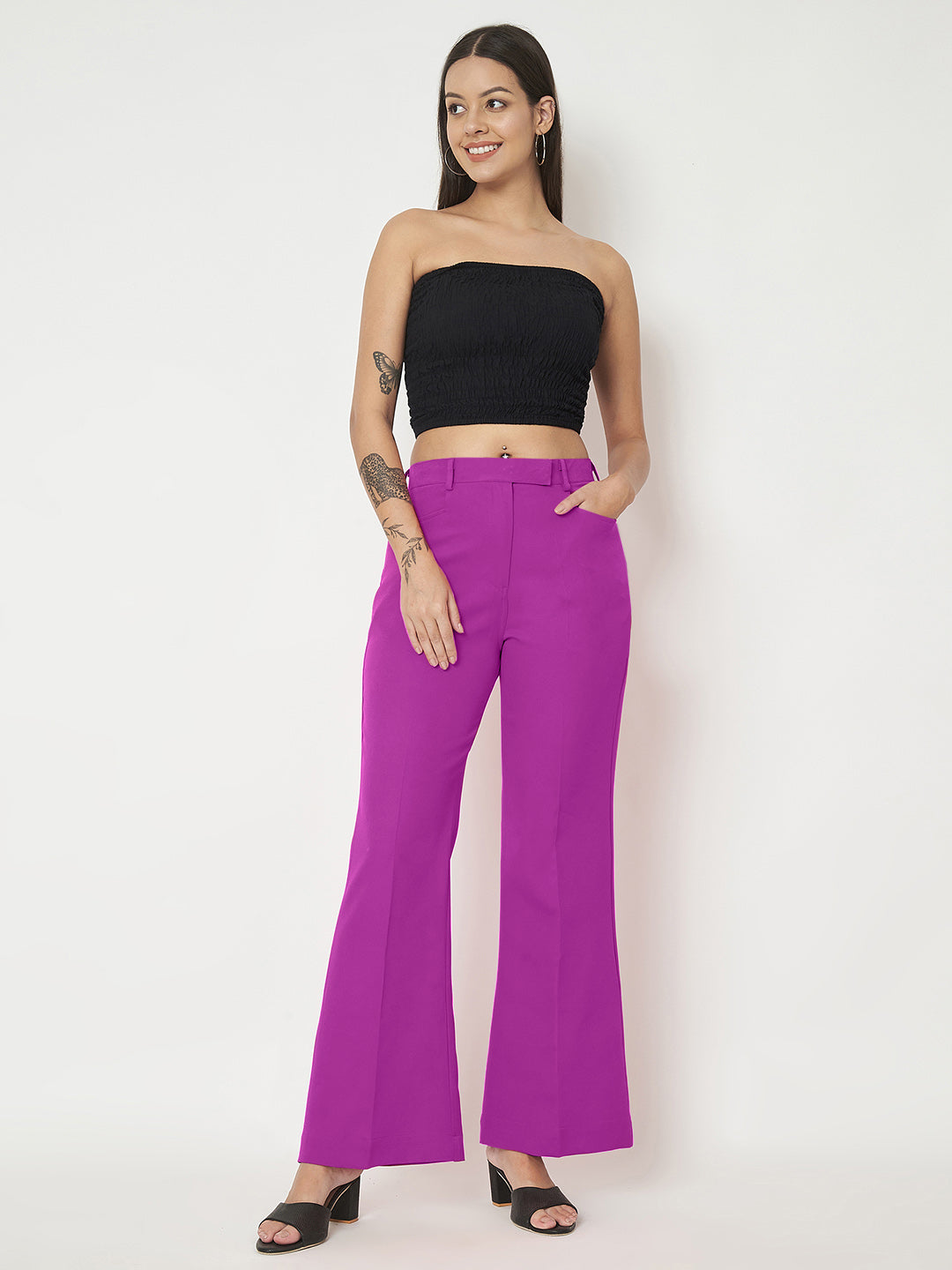 Regular Fit Bootcut Trousers