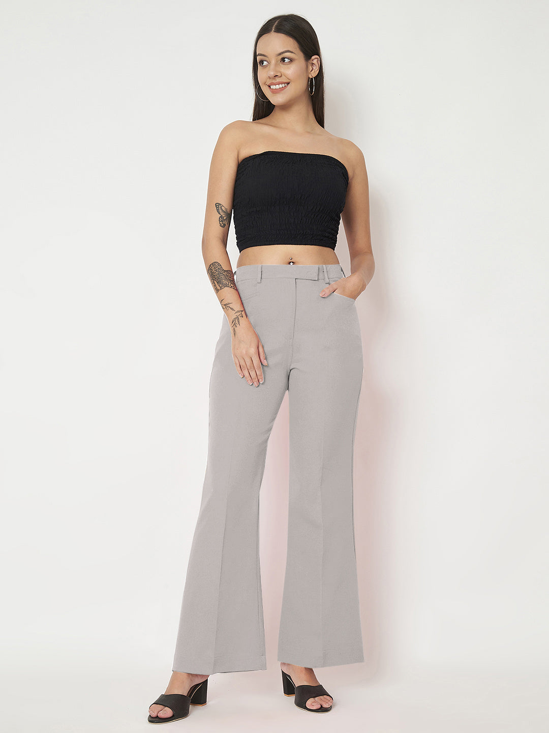 Regular Fit Bootcut Trousers