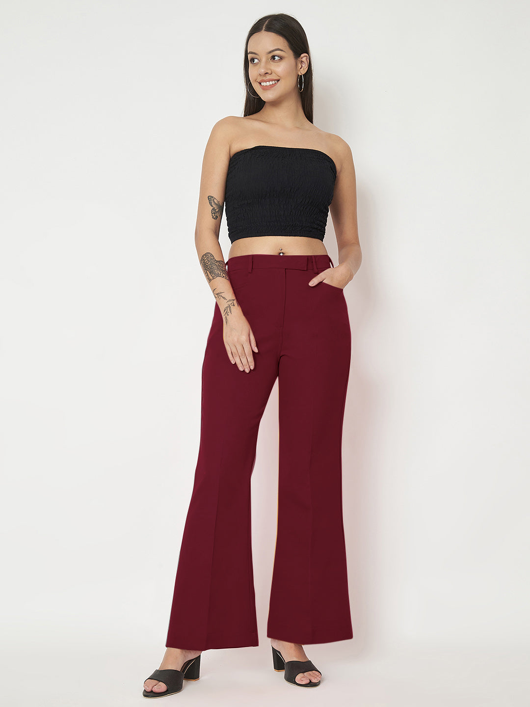 Regular Fit Bootcut Trousers