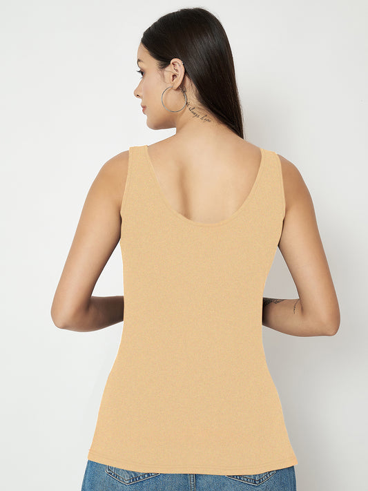 BRINNS Women's Cotton Solid Non-Padded Round Neck Camisole
