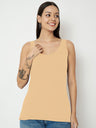 BRINNS Women's Cotton Solid Non-Padded Round Neck Camisole