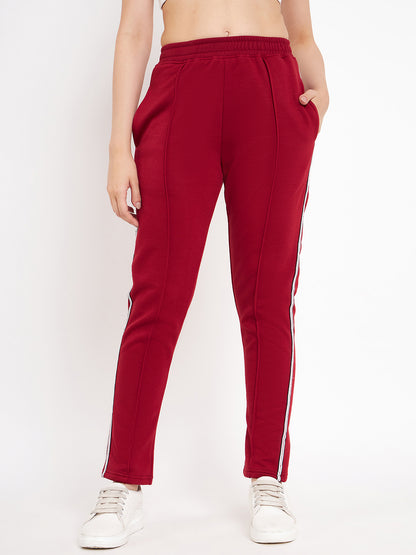 Women Mid-Rise Knitted Sports Track Pant with Pockets