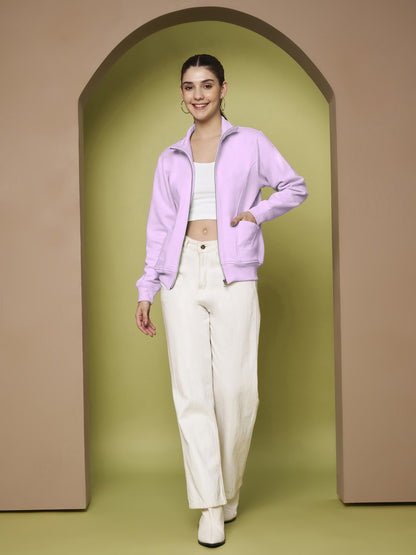 Stand-Collar Jacket with Front Pockets