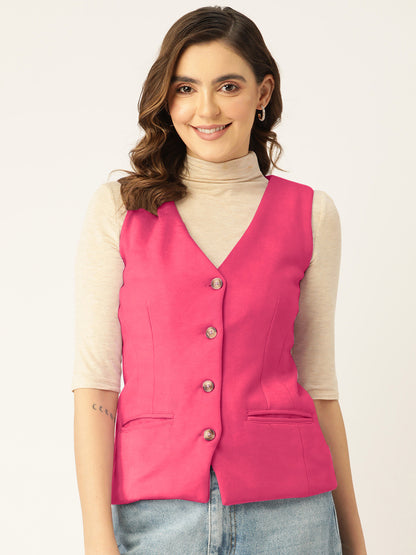 V-Neck Fleece Waistcoat