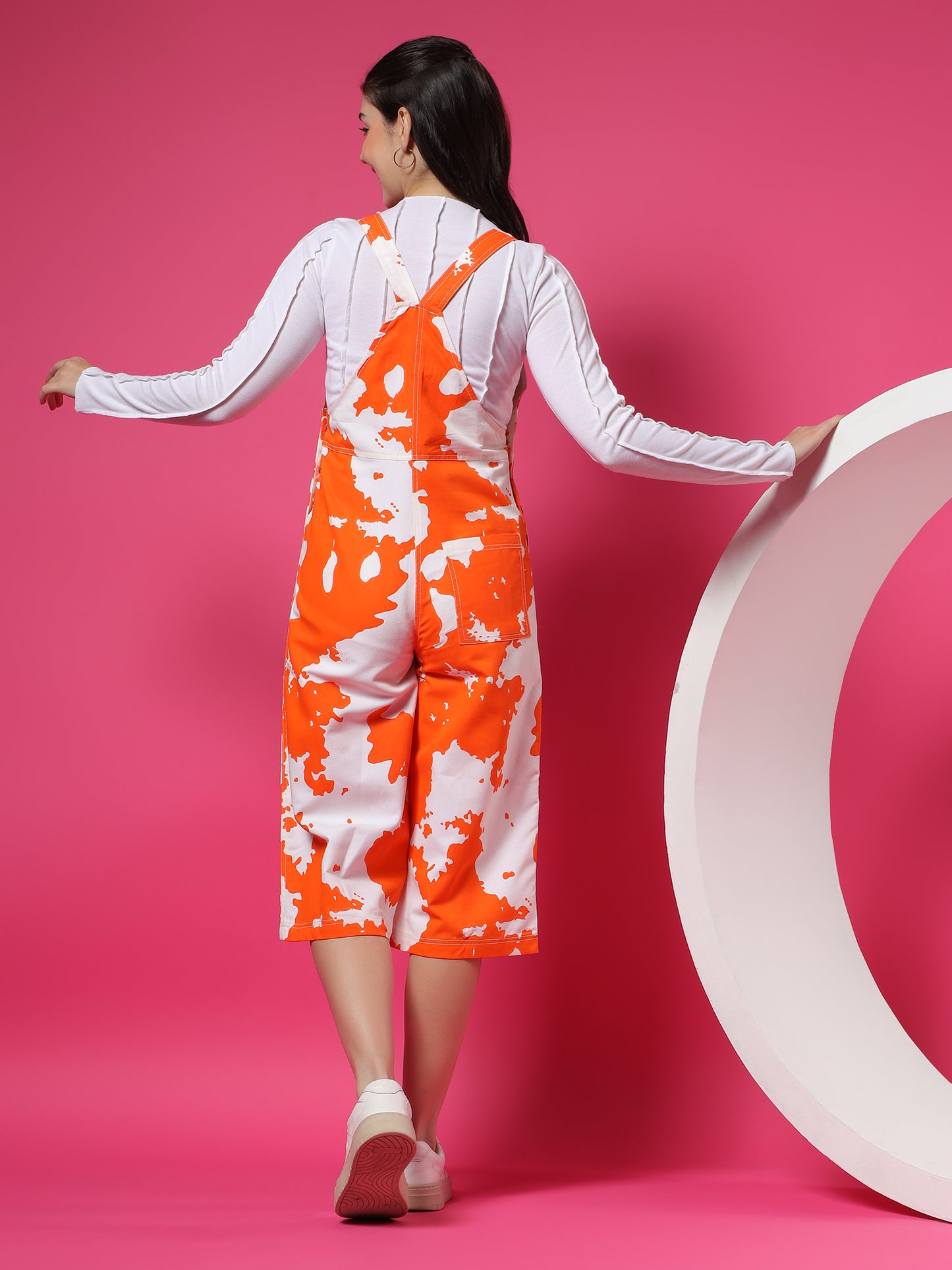 Tie & Dye Print Dungarees