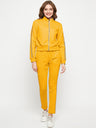 Women Solid Mock Collar Tracksuit