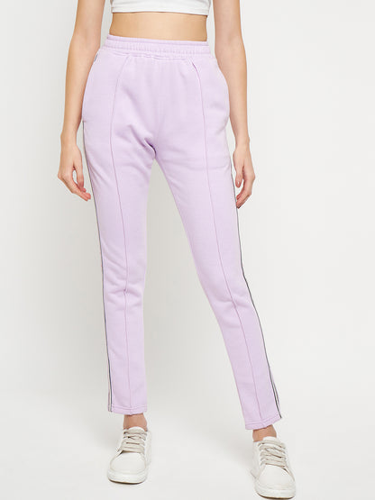 Women Mid-Rise Knitted Sports Track Pant with Pockets