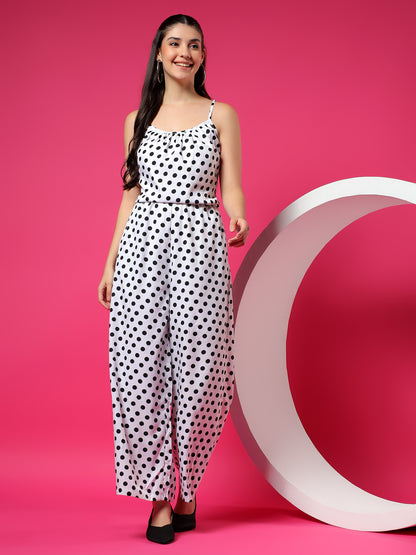 Printed Shoulder Straps Sleeveless Jumpsuit