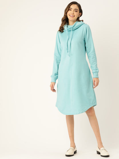 Cowl Neck Midi Jumper Dress