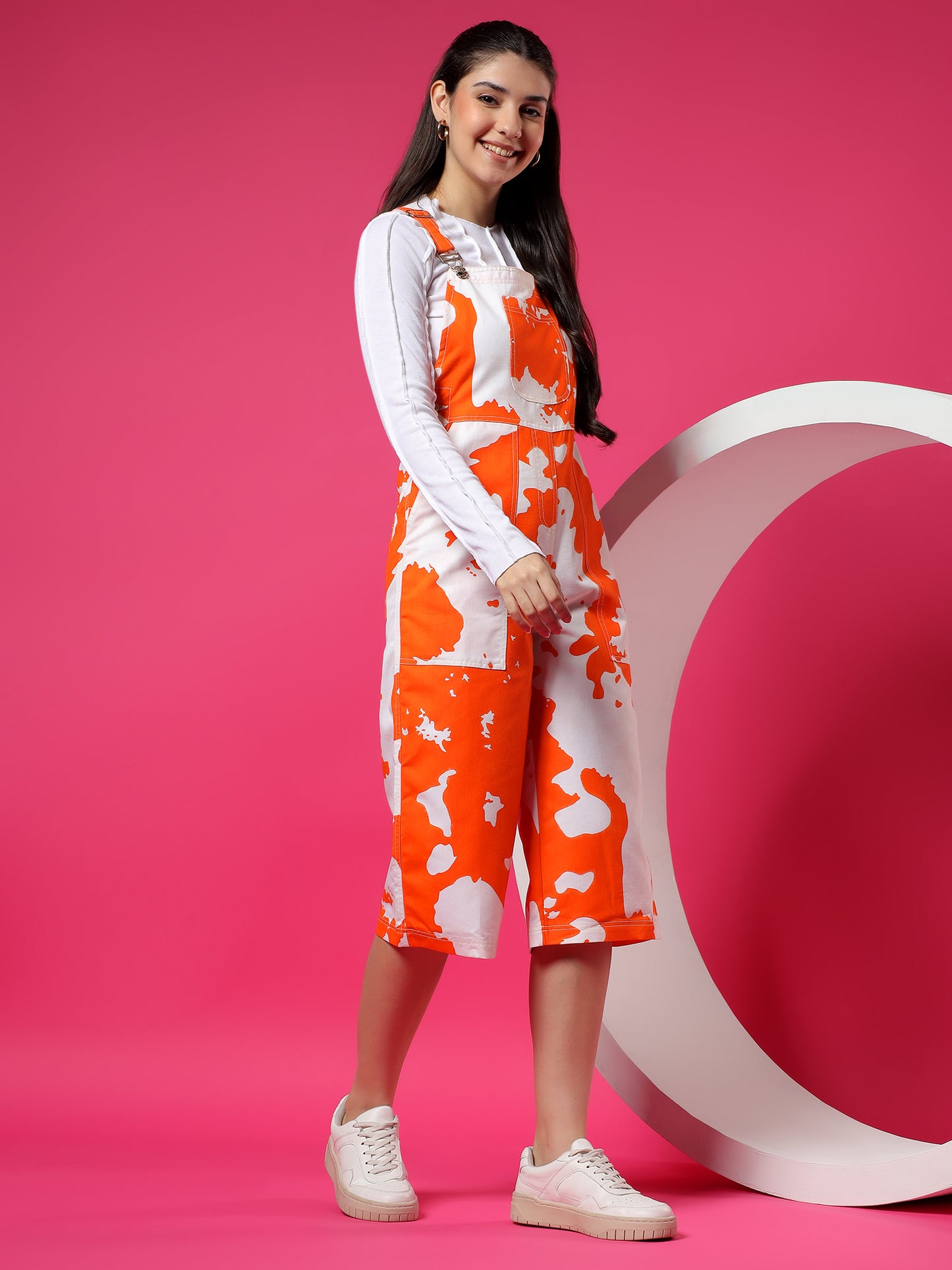 Tie & Dye Print Dungarees