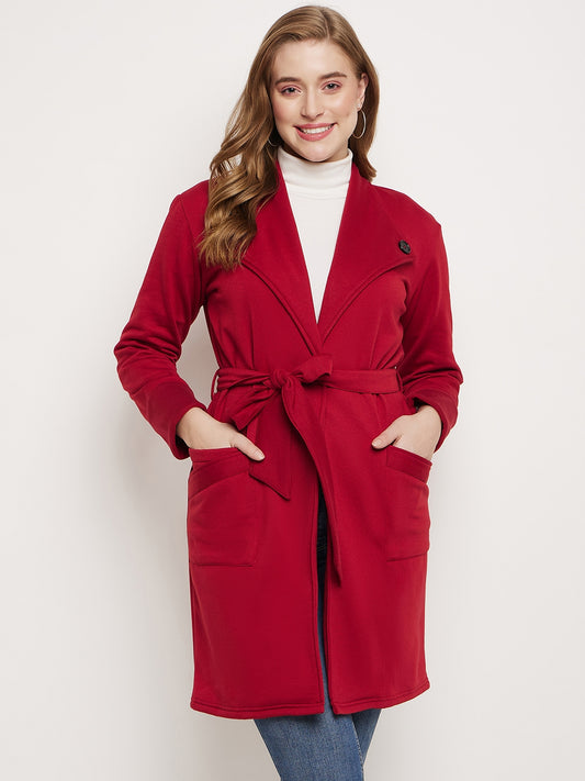 Shawl Collar Longline Fleece OverCoats