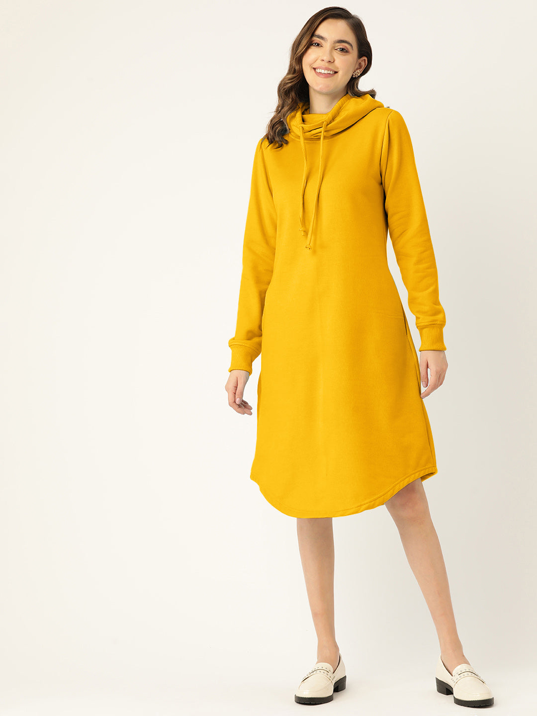 Cowl Neck Midi Jumper Dress