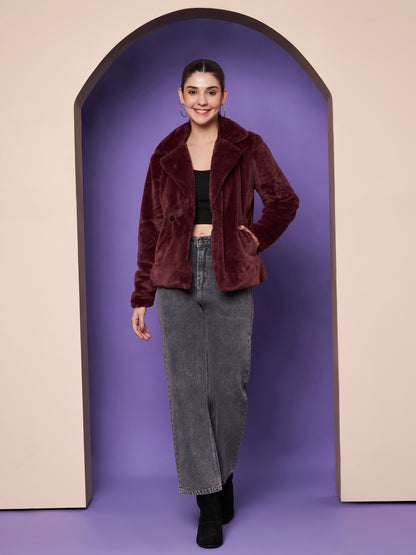 Notched Lapel Winter Jacket