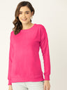 Solid Fleece Pullover Sweatshirt with Pockets