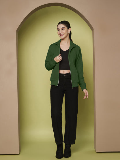 Stand-Collar Jacket with Front Pockets