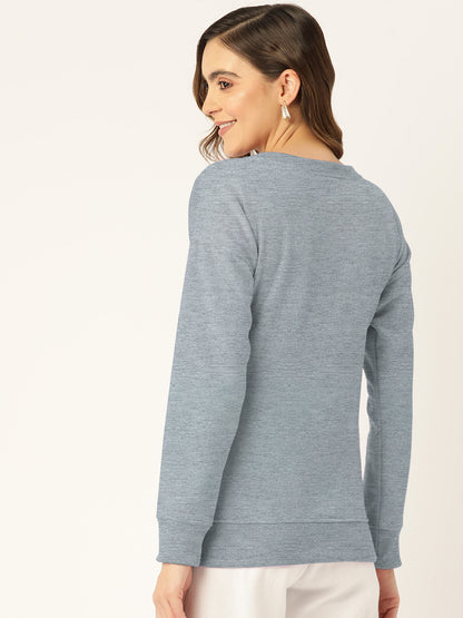 Solid Fleece Pullover Sweatshirt with Pockets