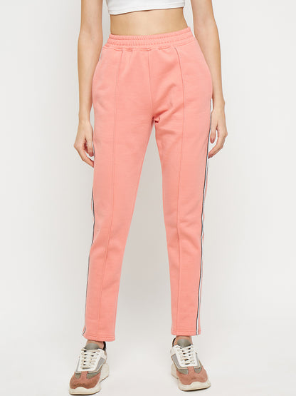 Women Mid-Rise Knitted Sports Track Pant with Pockets