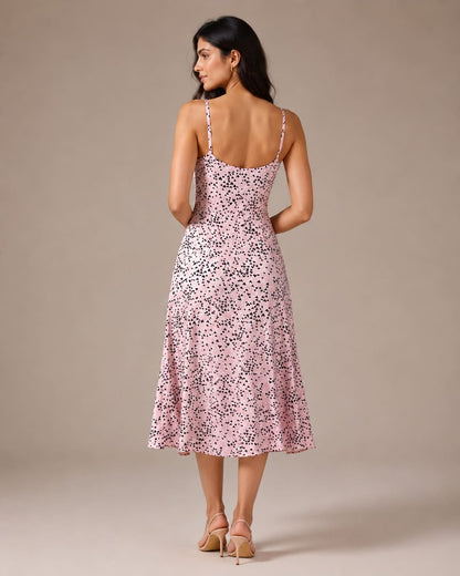 Printed Sleeveless Midi Dress