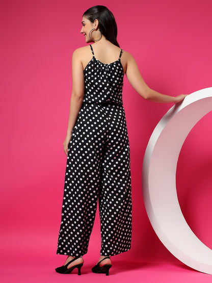 Printed Shoulder Straps Sleeveless Jumpsuit