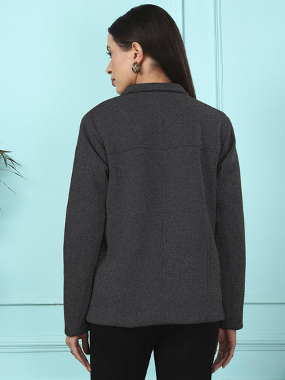 Casual Fleece Buttoned Jacket