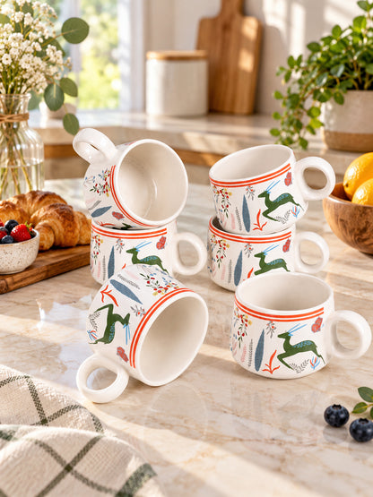 Coffee Mugs Set of 6 | 200 ml