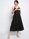 Tiered Fit & Flare Midi Dress