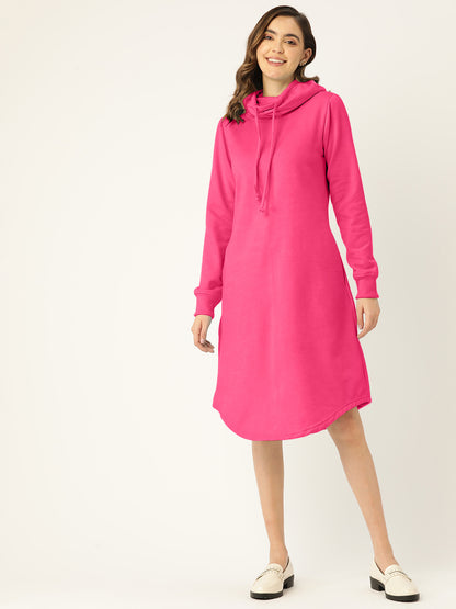 Cowl Neck Midi Jumper Dress